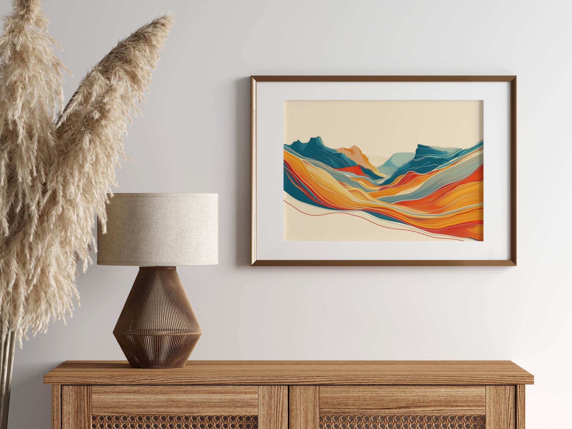 Geometric Silence of the Rockies- Art Collectors, Contemporary Art, Eldon Peak, Panorama, Office Decor