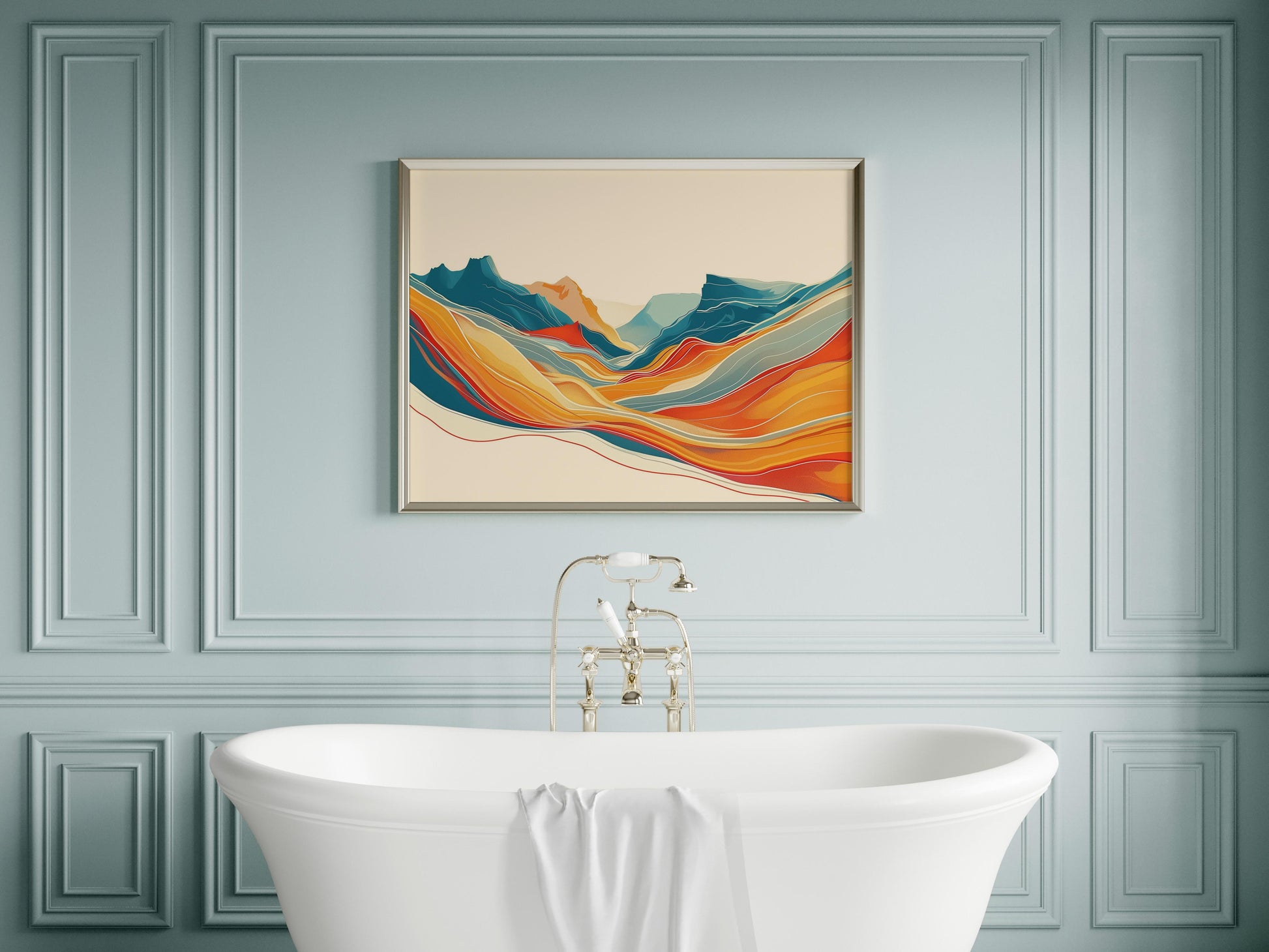 Geometric Silence of the Rockies- Nature Connection, Wall Decor, Contemporary Art, Sense of Home, Color Dynamics