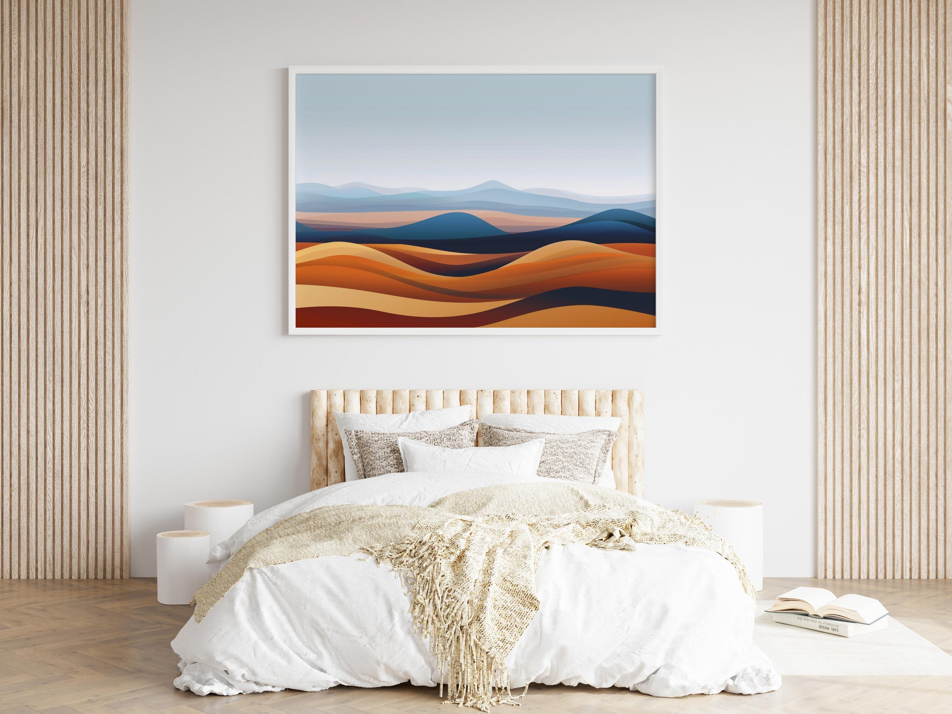 Mojave Rhapsody- Modern design, American artist, Mountain ranges, Tranquility, Landscape art