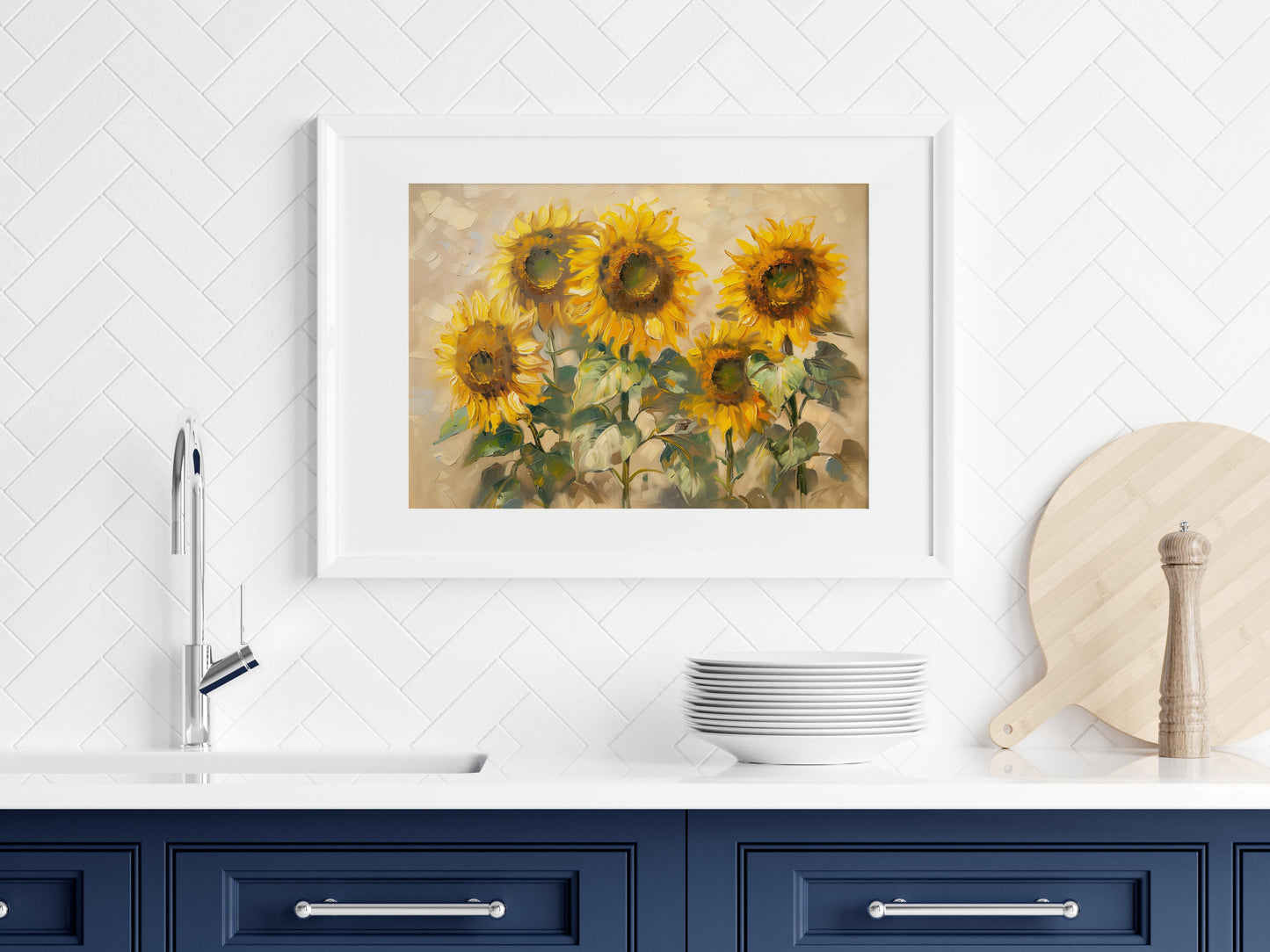 Joy of Life in Sunflowers- Modern, Optimism, Warmth, Mexican Art, Everyday Life