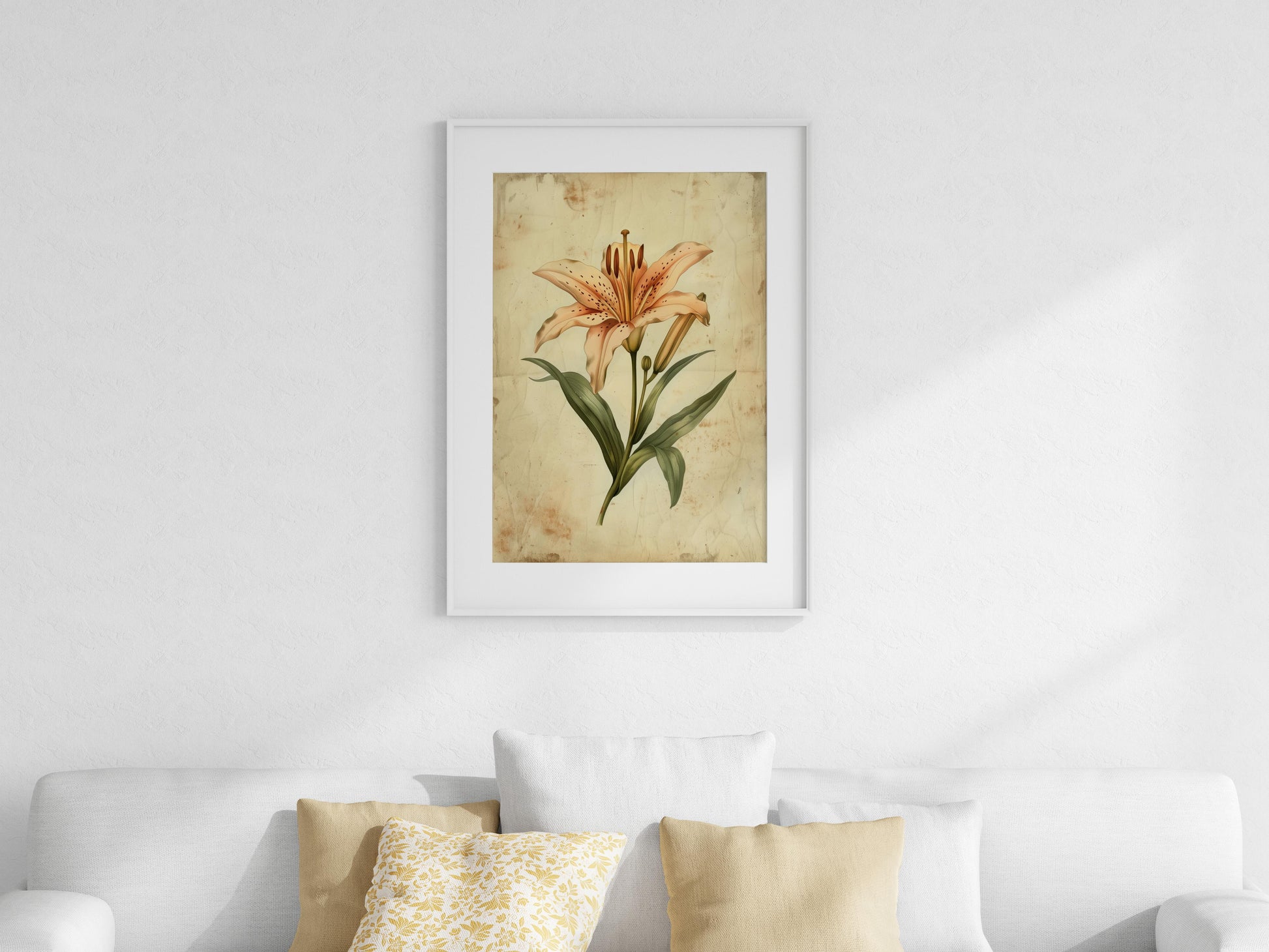 Floral Elegance: The Lily by Emilia Florentina- Renaissance, art print, rich in detail, fine art, 17th century