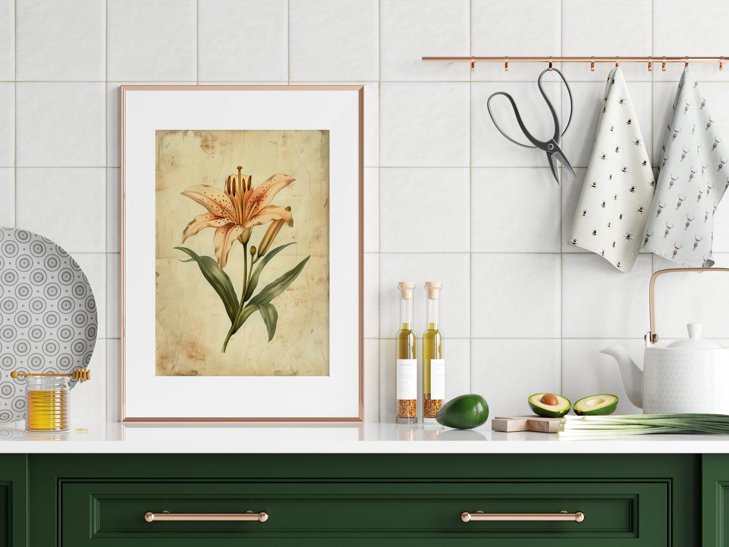 Floral Elegance: The Lily by Emilia Florentina- Florence, flower, scientific art, nature representation, Renaissance