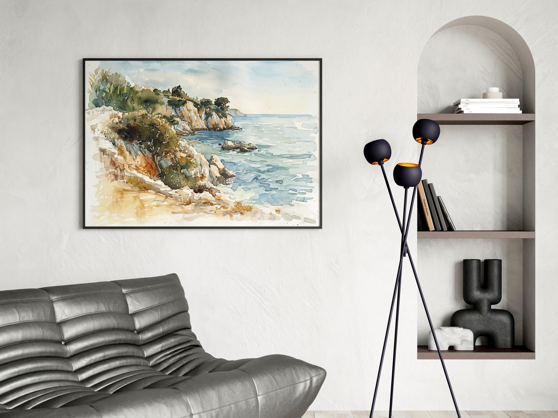 Silence of the Coastline- Tranquility, Landscape Painting, Movement, Light, Seascape