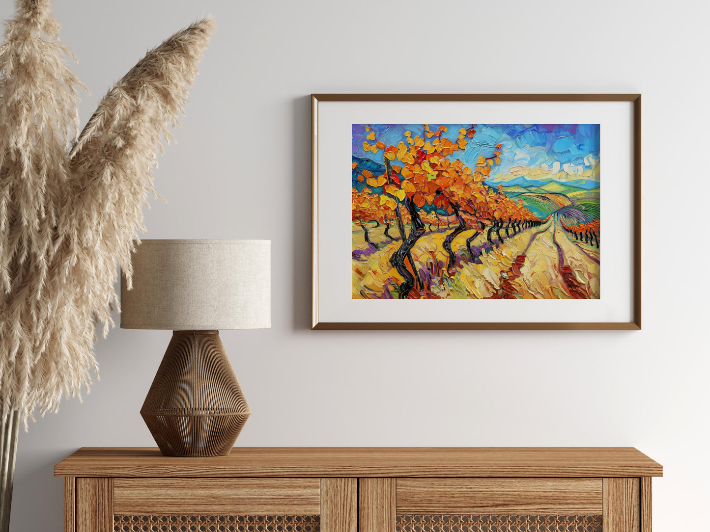 Autumn Magic in the Vineyard- Landscape Painting, Seasons, Autumn Landscape, Nature, Vineyard