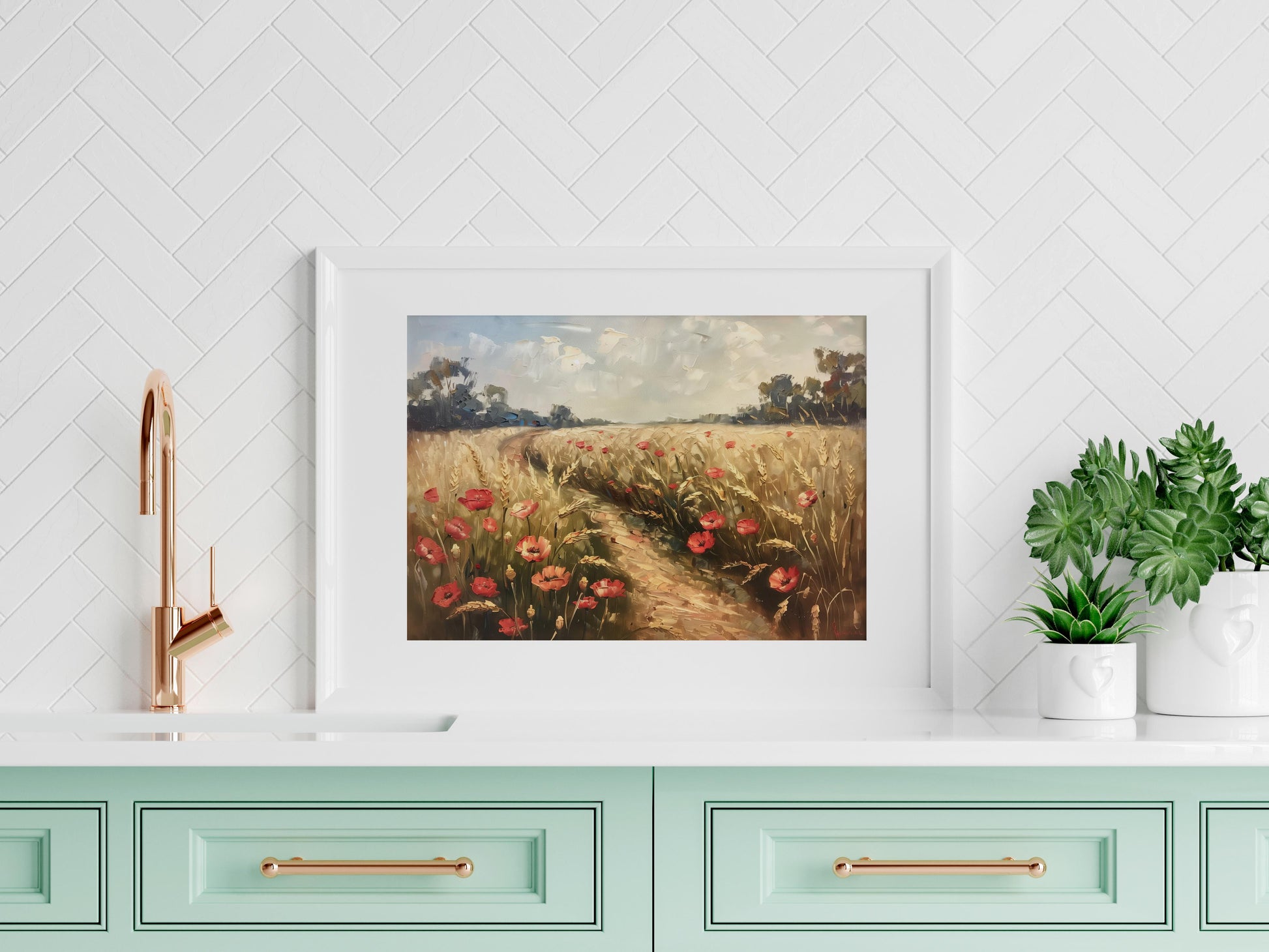 Whispering Field in the Morning Light- Nature idyll, Art collection, Home decor, Culture, Country life