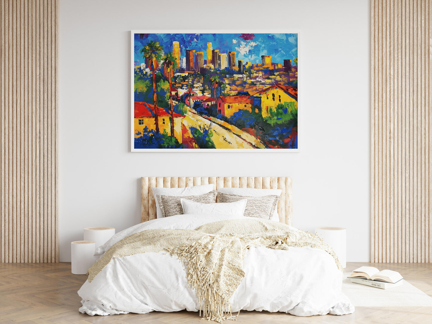 Lights of Los Angeles - A Tribute to the City of Angels by Isabella Conti- Art Collection, Luminosity, Dynamic Expressionism, Interior Inspiration, Colorful