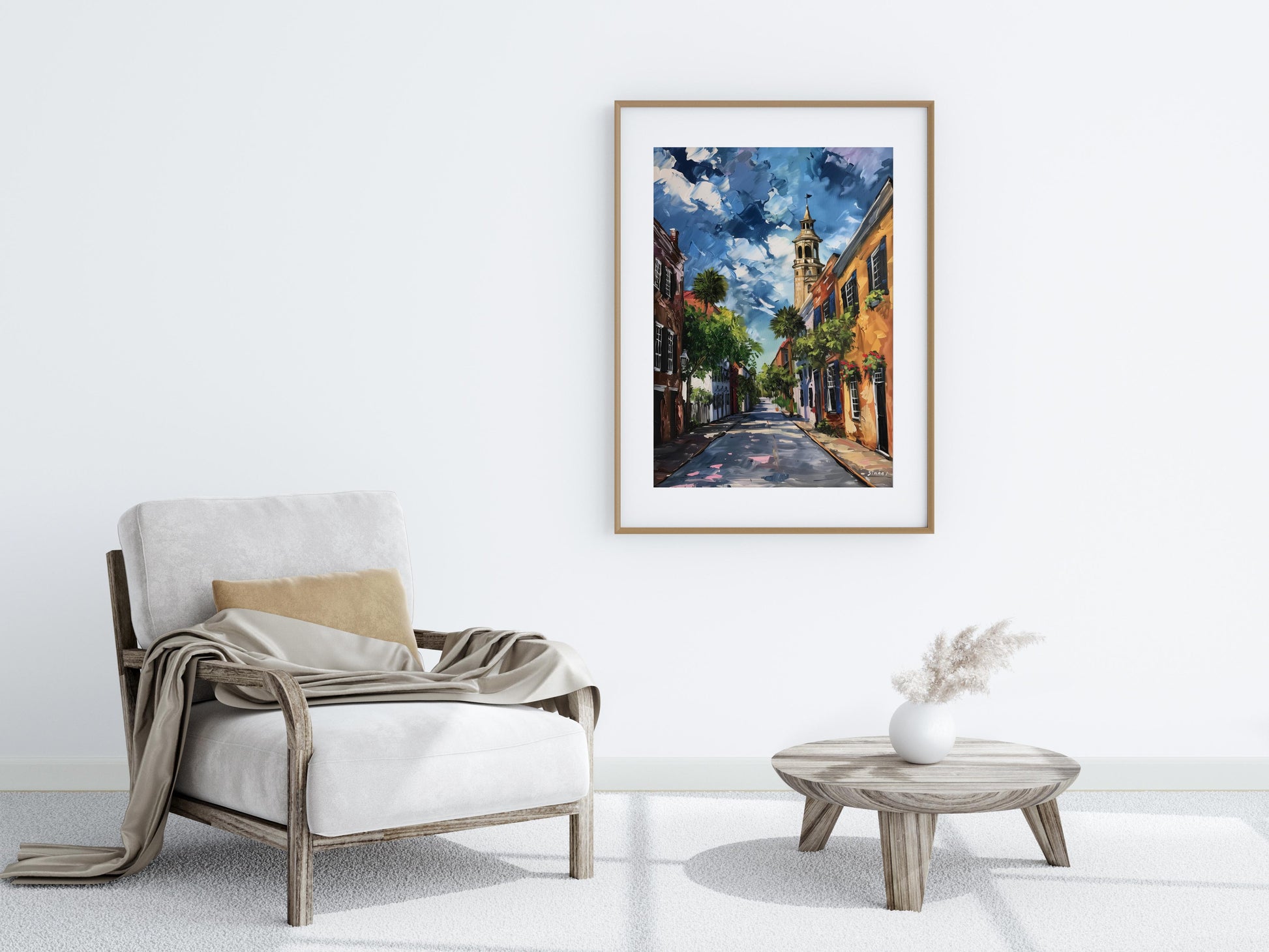 Charleston Charm - An Impressionistic City Portrait by Isabella Conti- Southern States, Cityscape, Impressionism, Sunlight, Artistic Legacy