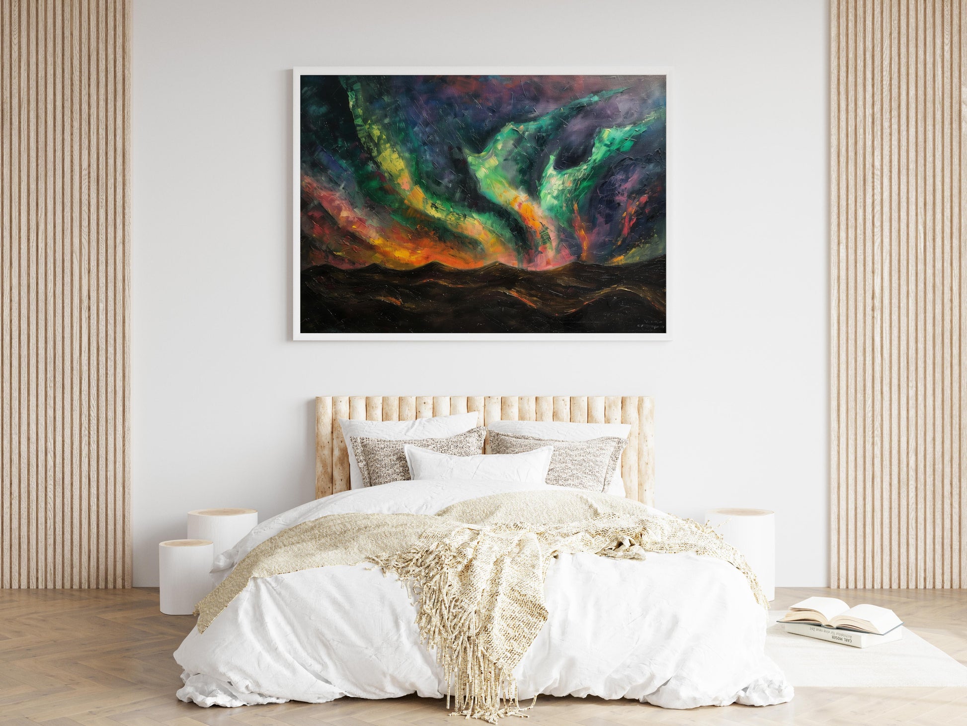 Aurora Borealis' Dance- Artistic Masterpieces, Cosmic, Sweden, Landscape, Natural Wonder