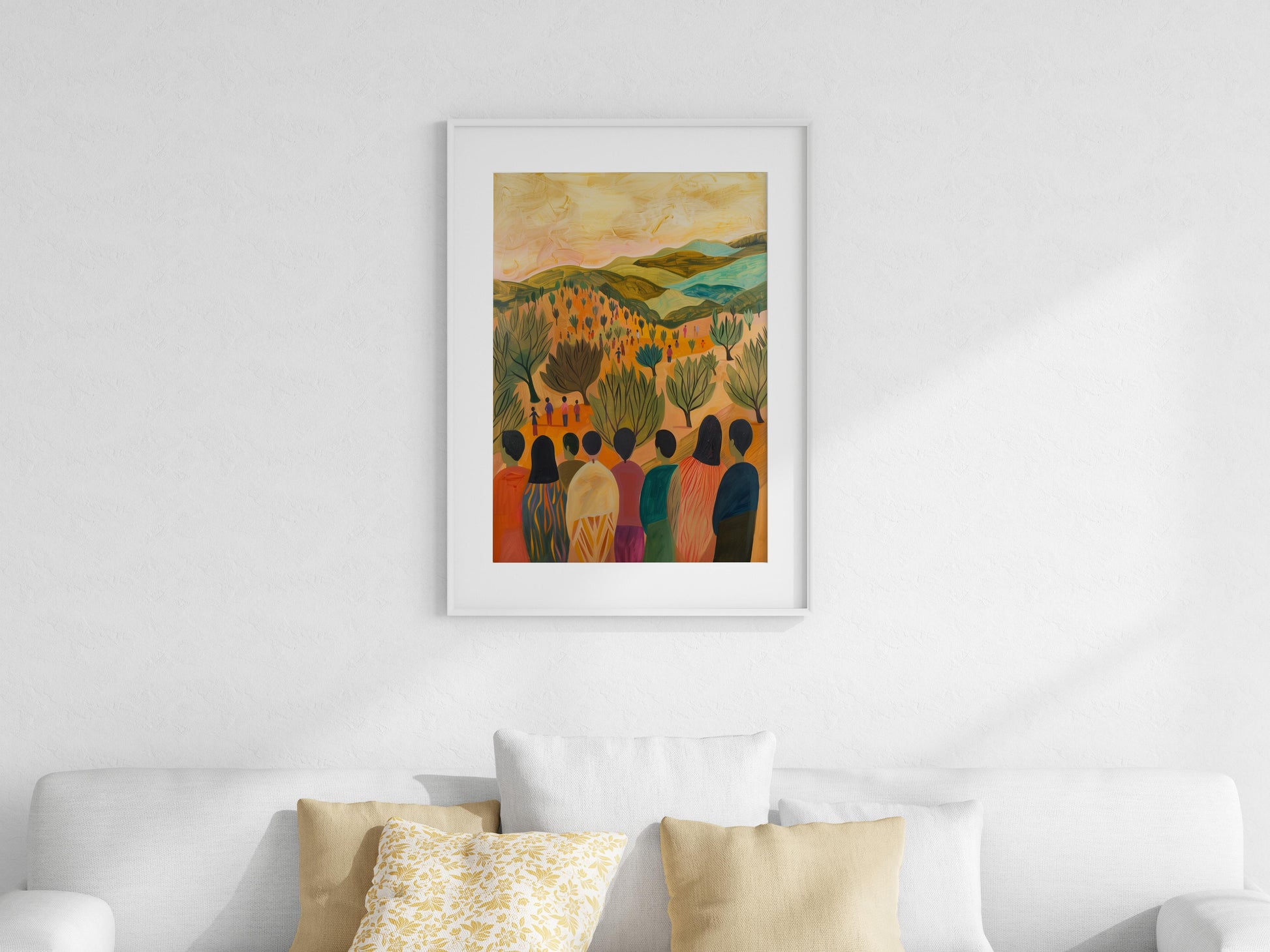 Harmony of Thanksgiving- Landscape painting, Interior design, Africa, Wall decoration, Community