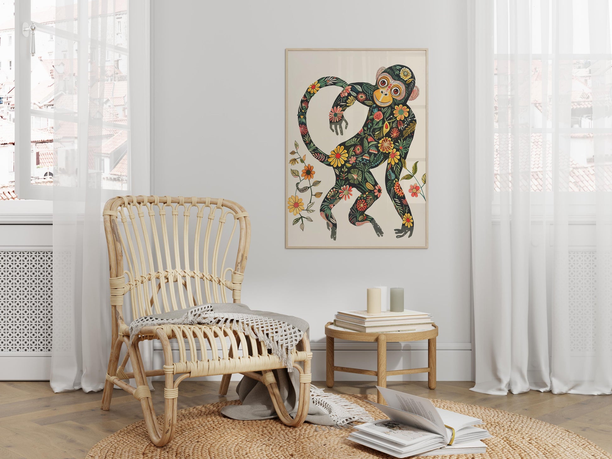 Dance of the Jungle: Playful Symphony- collectible, Lviv, nostalgic illustration, Ukrainian art, home decor