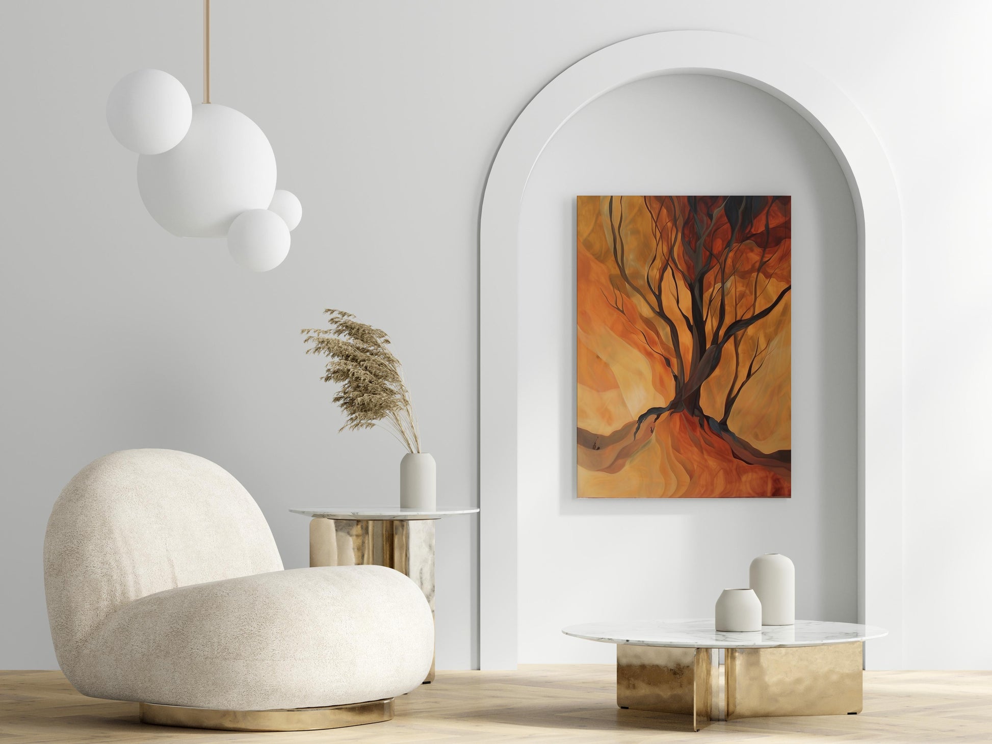 Flames of the Earth- collector's item, botanical, desert landscape, French artist, decorative