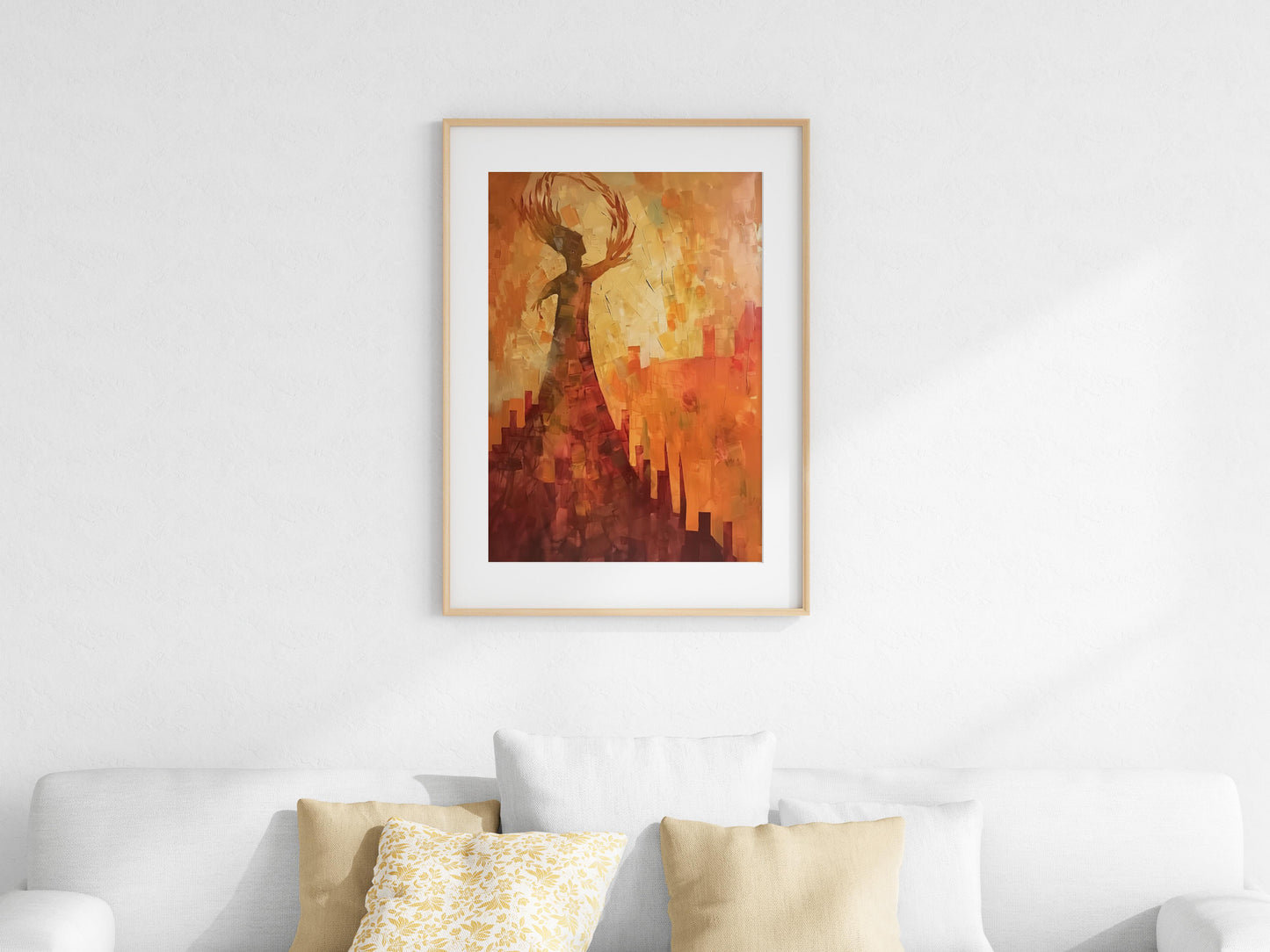 Flaming Horizon- Geometry, Vivacity, Color Scheme, Tree, Fire Sky