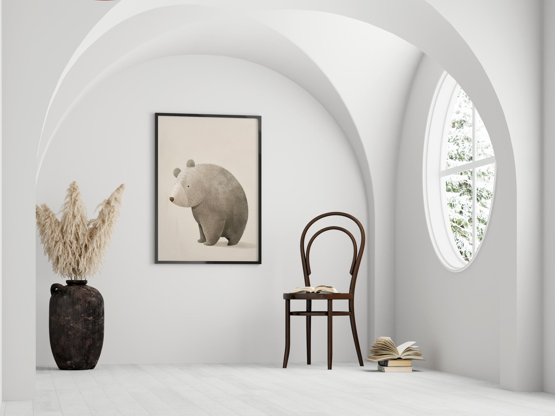 Remarkable Bear Bliss- Animal portrait, Tasmania, Earth palette, Child's room, Bear