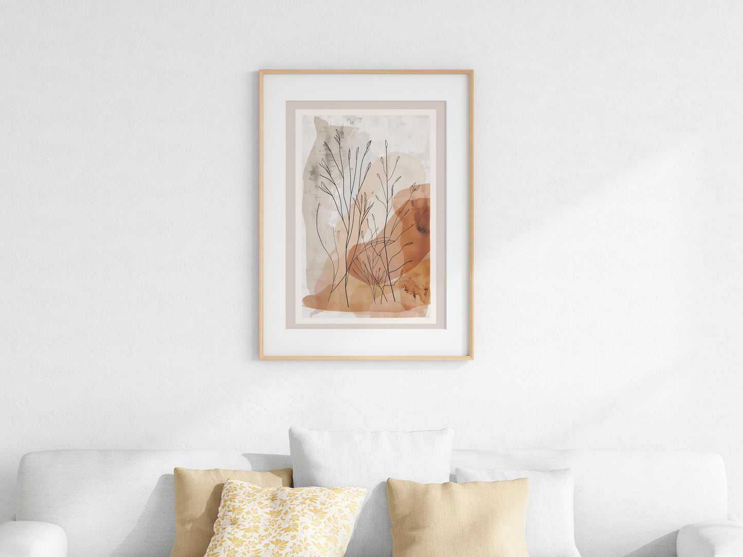 Silent Elegance of the Forest- botanical motif, forest scene, minimalist art, soothing atmosphere, modern decor