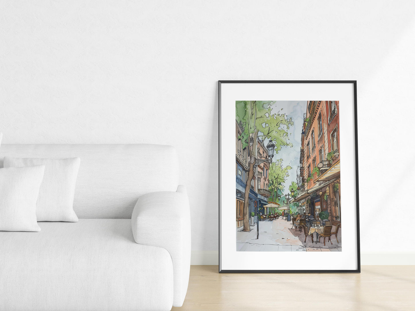 Mittag in der Allee- Historically Rich, Promenade, Vivacity, Home Decor, Ink