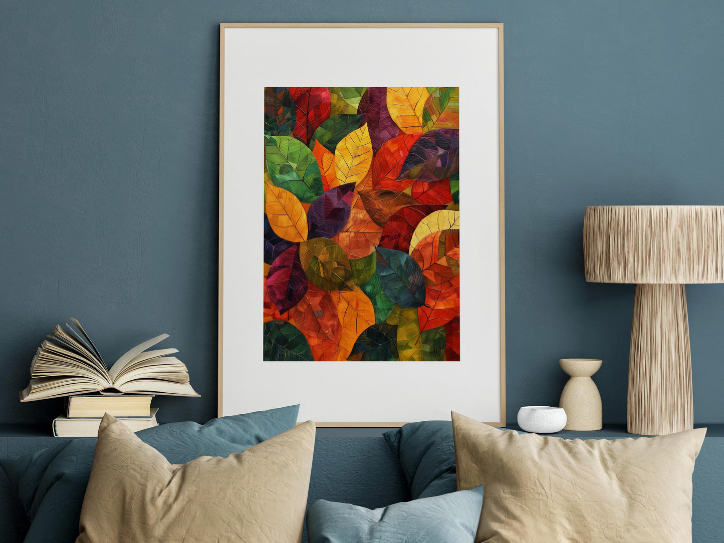 Autumn Attire Life Mosaic- Canadian art, textures, gallery quality, seasonal art, realistic representation