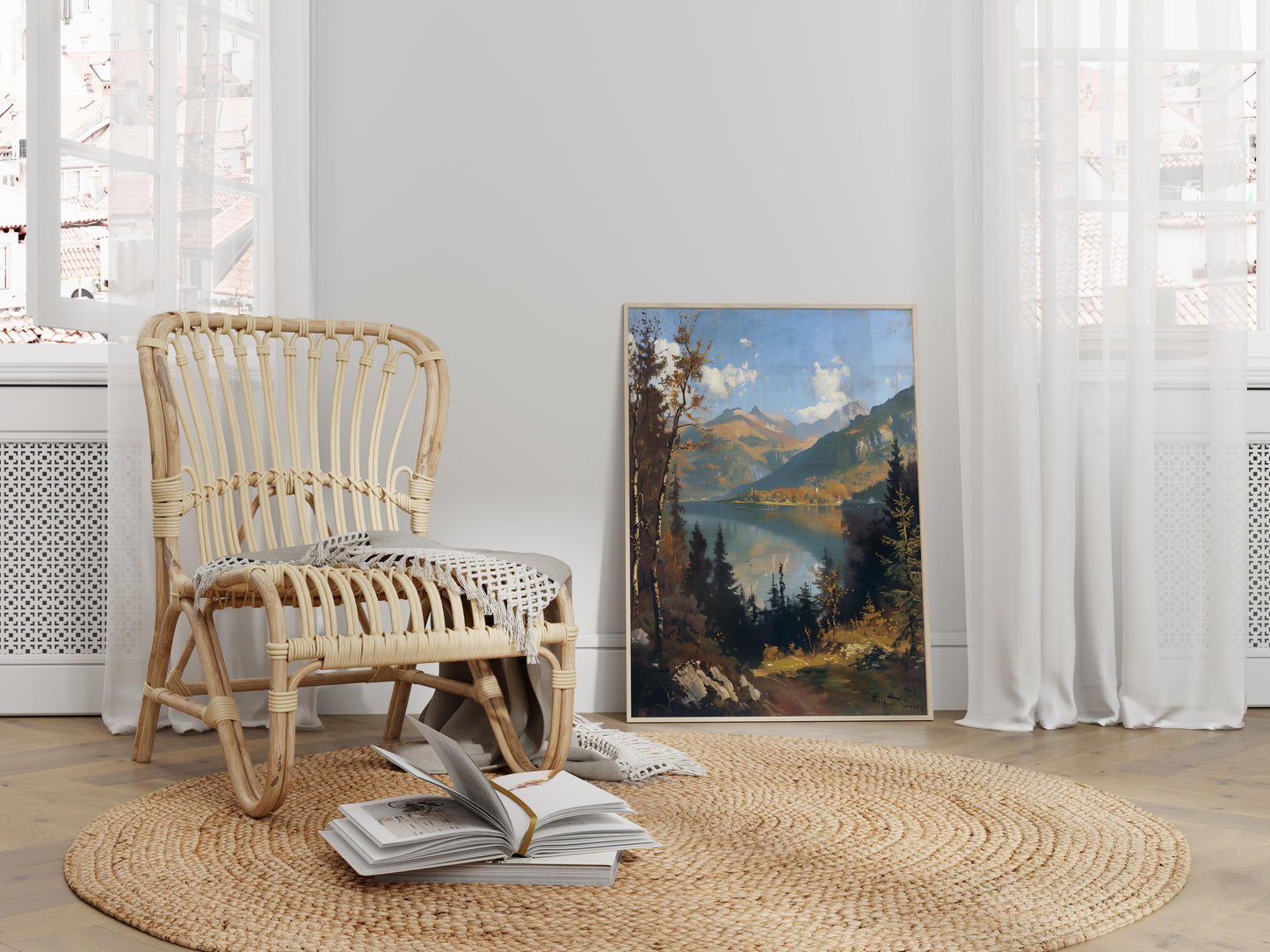 Herbstlicher Zauber im Österreichischen Seengebiet- Baumdarstellungen, Wasserreflexion, Lichtspiel, Berglandschaft, Österreich