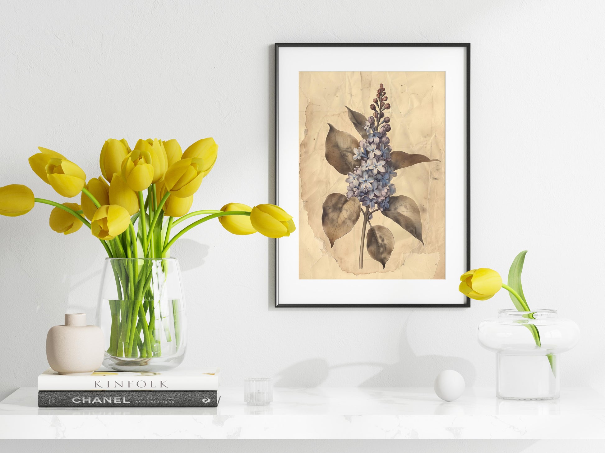 Verwelkte Eleganz: Lilac von Fiona Aisling- Blumenkunst, Irland, Vintage Illustration, Fiona Aisling, botanische Kunst