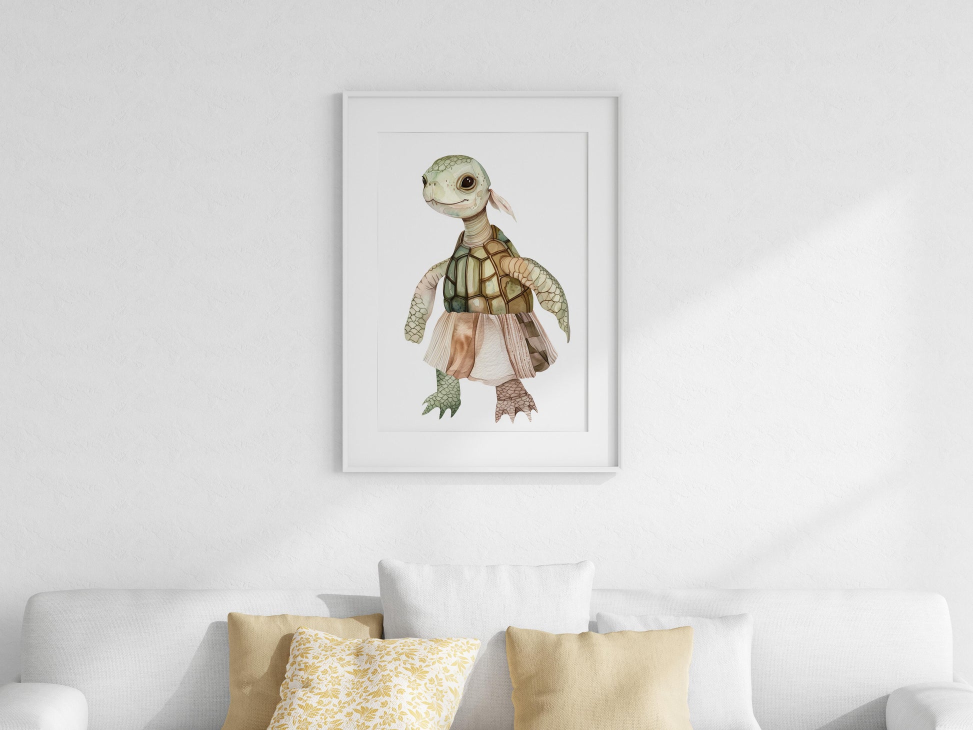 Turtle Tales by Eliana Solberg- anthropomorphism, watercolor, mythical, fairy tale, wall decoration