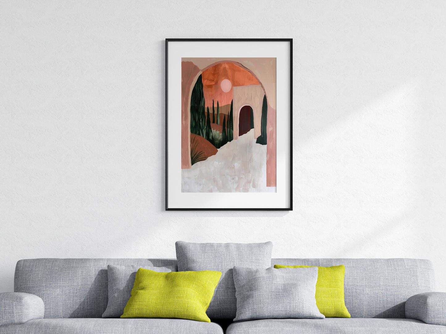 Malerischer Horizont- architecture, Luxury, French artist, Abstract, botanical motifs