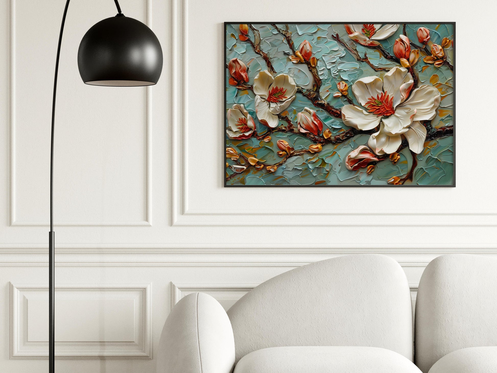 Floral Impressions: Magic of Magnolias- magnolia, canvas, Impressionism, flowers, play of light