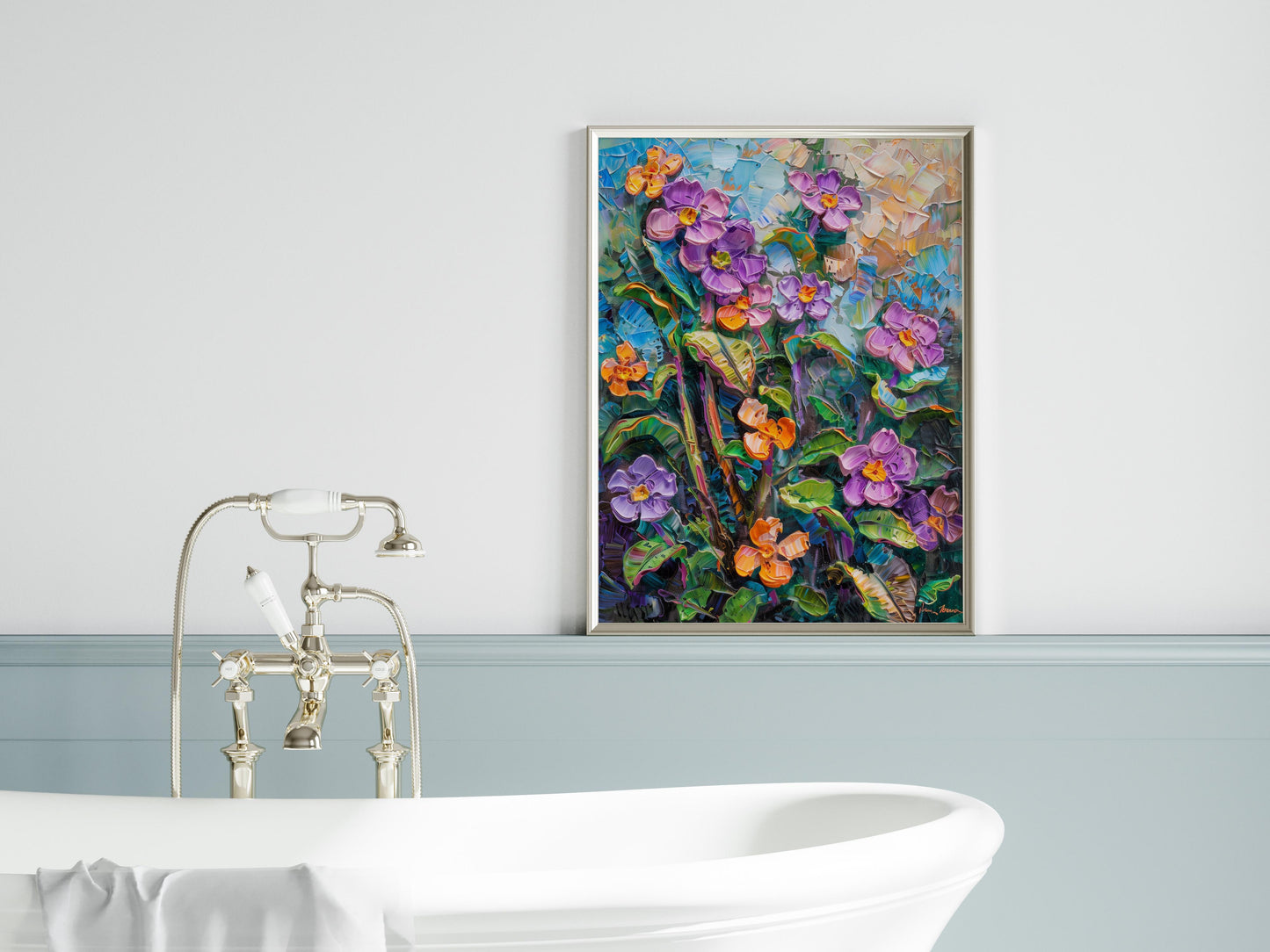 Florales Farbspiel- canvas art, play of light, vibrant, Emery Wharton, flowers