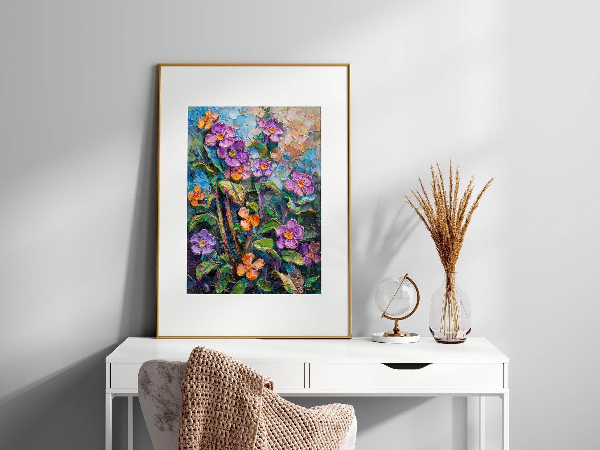 Florales Farbspiel- colorful, modern painting, dynamic, Post-Impressionism, play of light