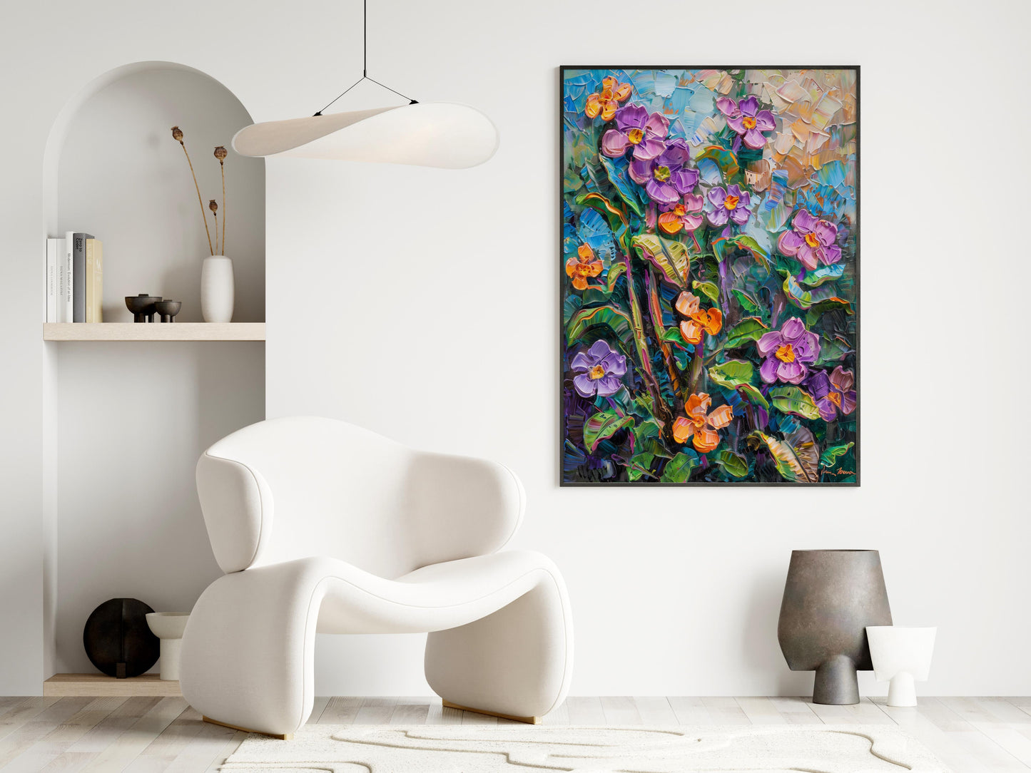 Florales Farbspiel- modern painting, atmosphere, Post-Impressionism, American art, vibrant