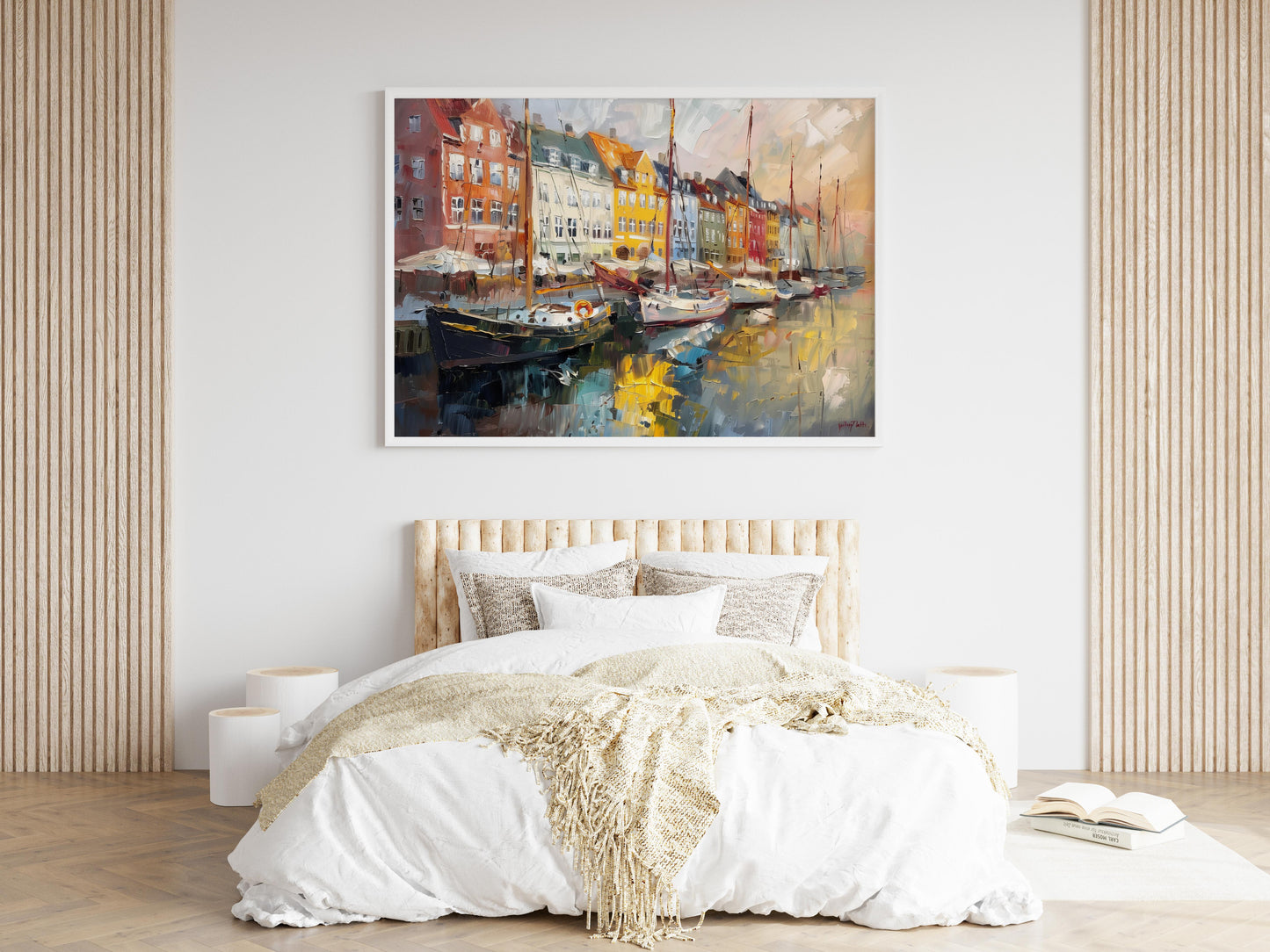 Morgenglanz am Nyhavn- europäische Kunst, Farbdynamik, Impressionismus, Lebensfreude, Bewegung