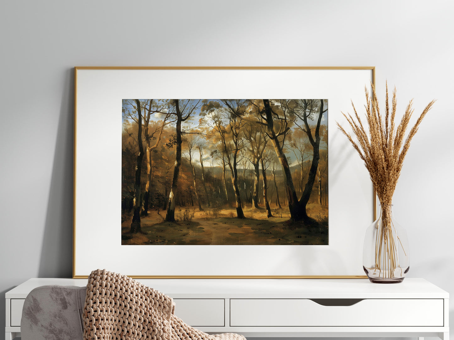 Herbstlicher Zauber im Eifel Nationalpark- Kunstdruck, Landschaftsmalerei, Naturkunst, Herbststimmung, Waldszene