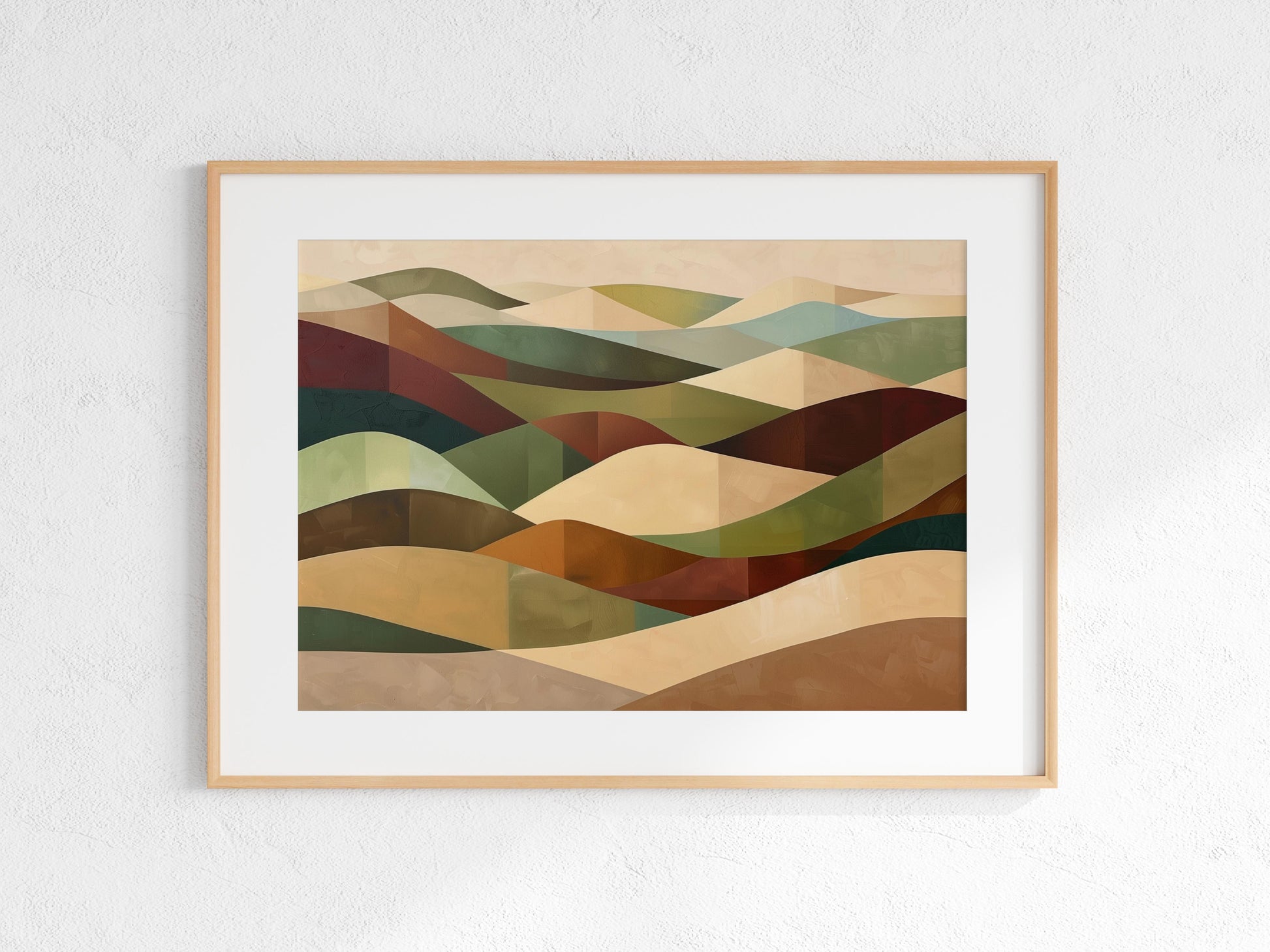 Geometric Desert Waves- Abstract Art, Modern, Serenity, Serenity in Chaos, Wave Forms