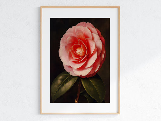 Everlasting Grace- American Realism, Perfection, Camellia blossom, Pink, Fine Flowers