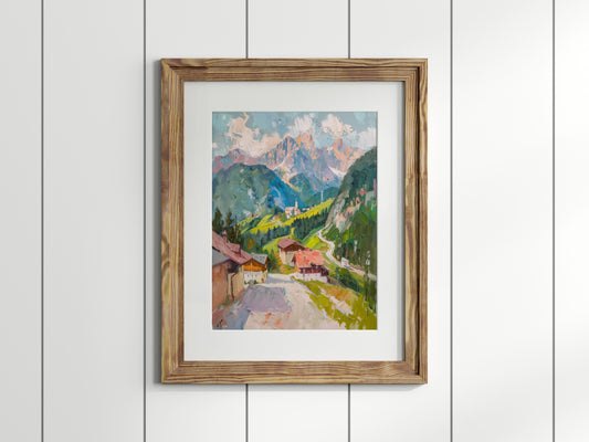 Morgenlicht über Großglockner- Impressionism, contemporary art, mountains, Alpine view, nature art