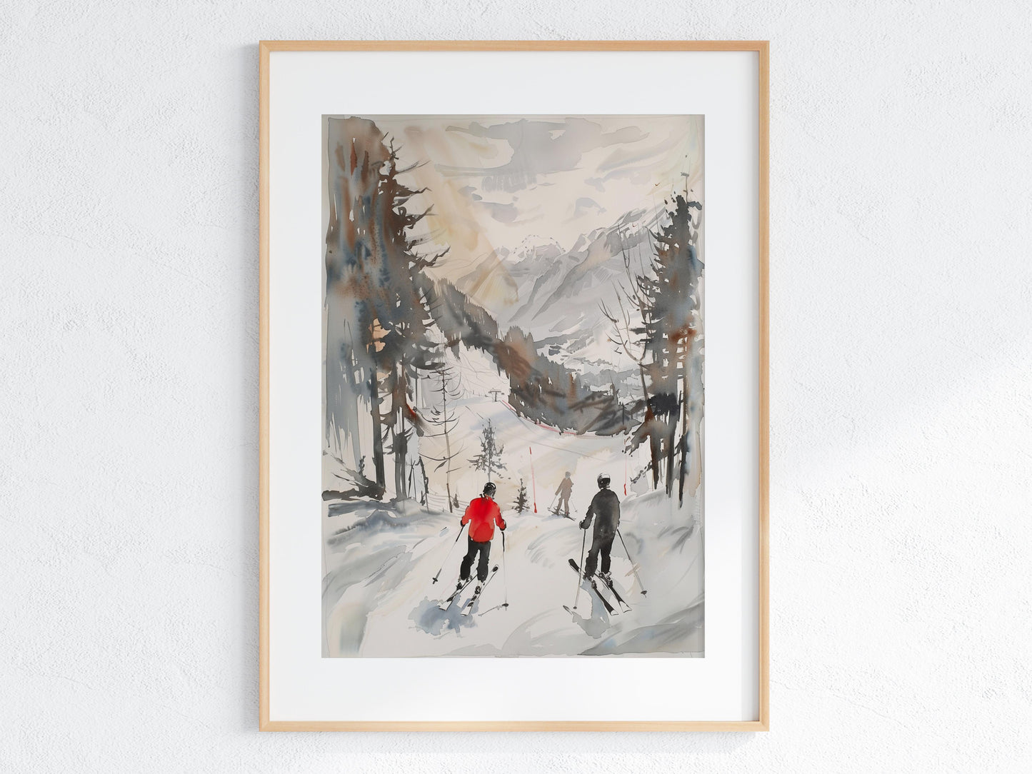 Winterliches Vergnügen in Sölden- Winter sports, Snow, Sports, Leisure, Art print