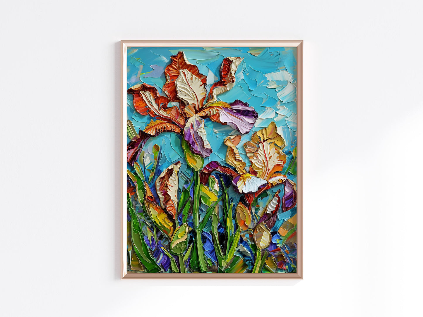 Floral Impressions: A Play of Colors- Visual arts, Interior decoration, Vivid colors, Iris, Modern art movements