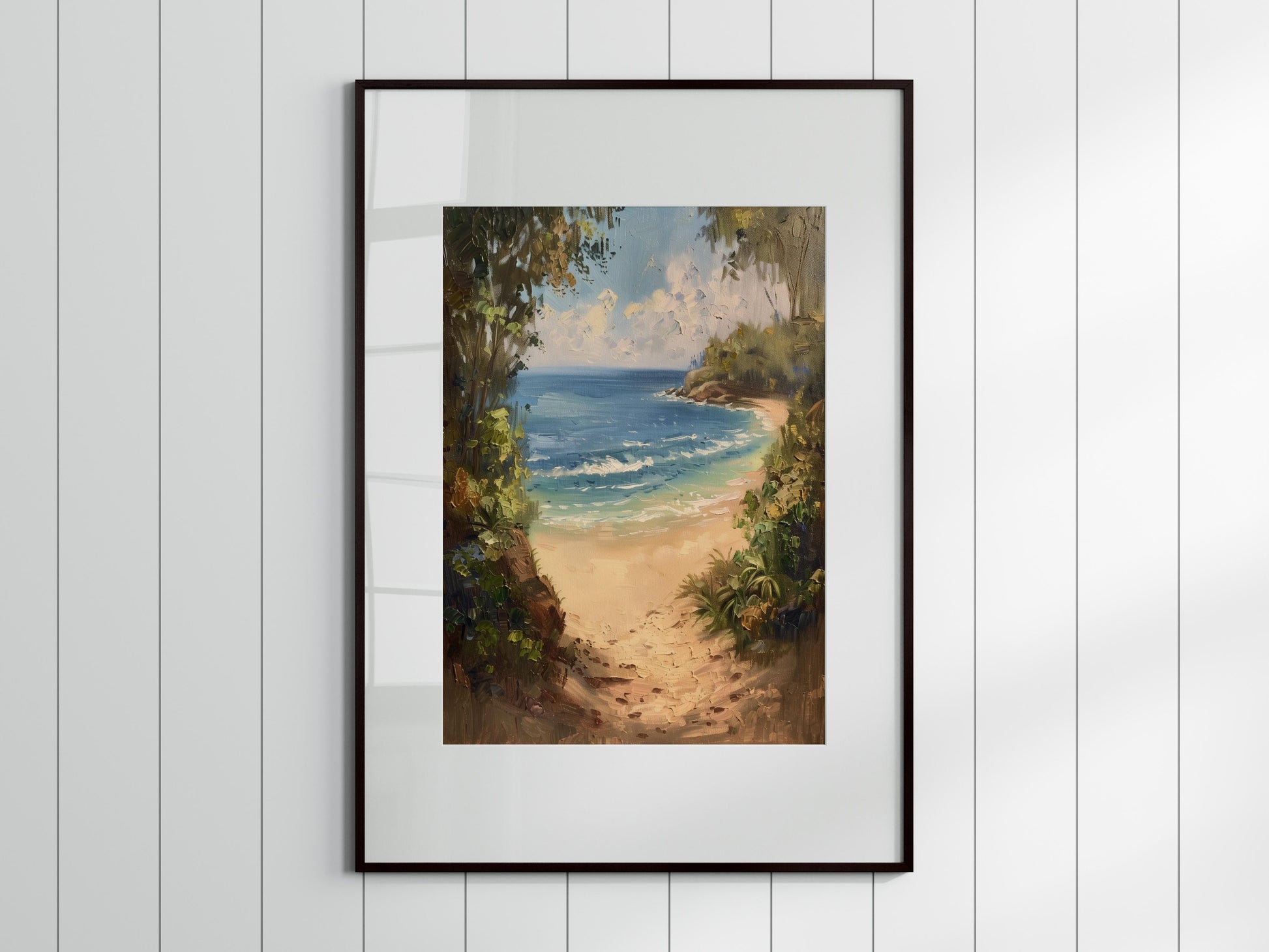 Hidden Coastal Idyll- seclusion, nature lover, wall decoration, sea breeze, picturesque calm