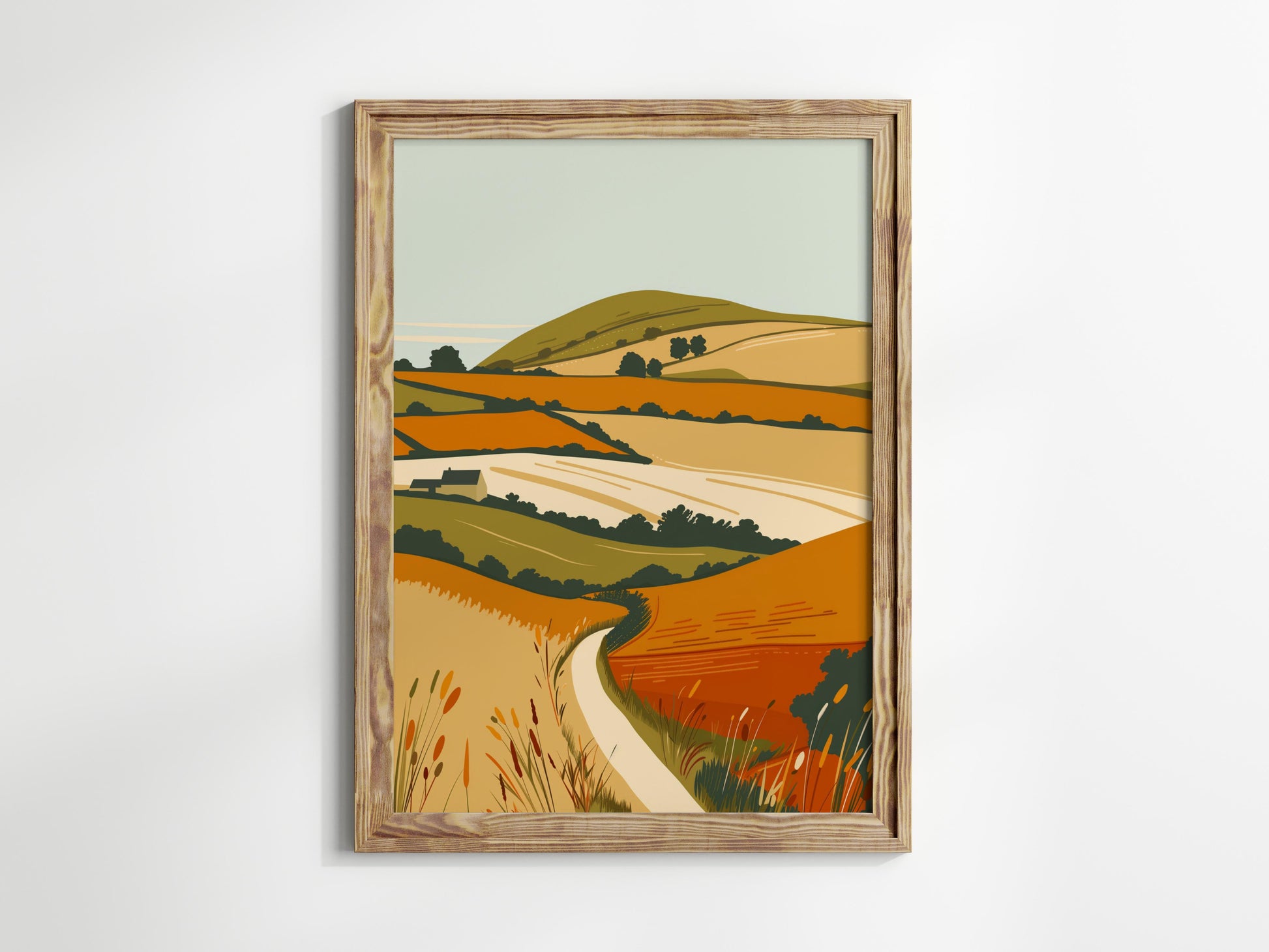 Whispering Hills: An Idyllic Picture of the English Countryside- art print, soothing, idyllic, landscape, gallery