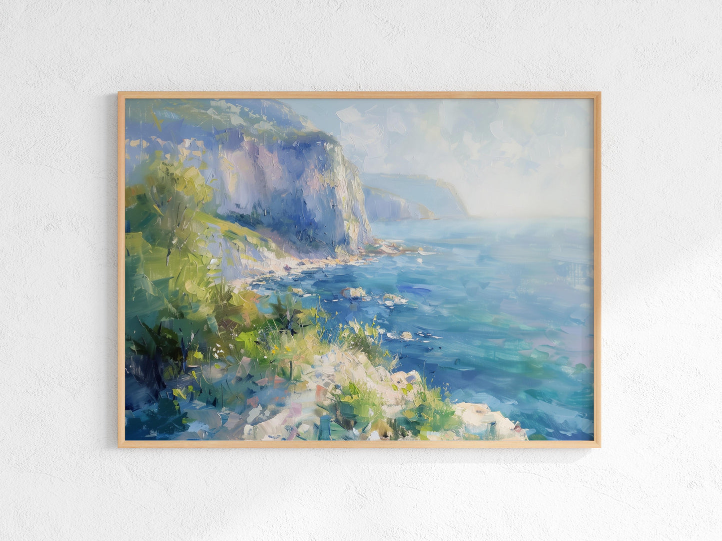 Midday Cliffs by the Sea- Cliff, Nature, Iberian landscape, Portugal, Play of light