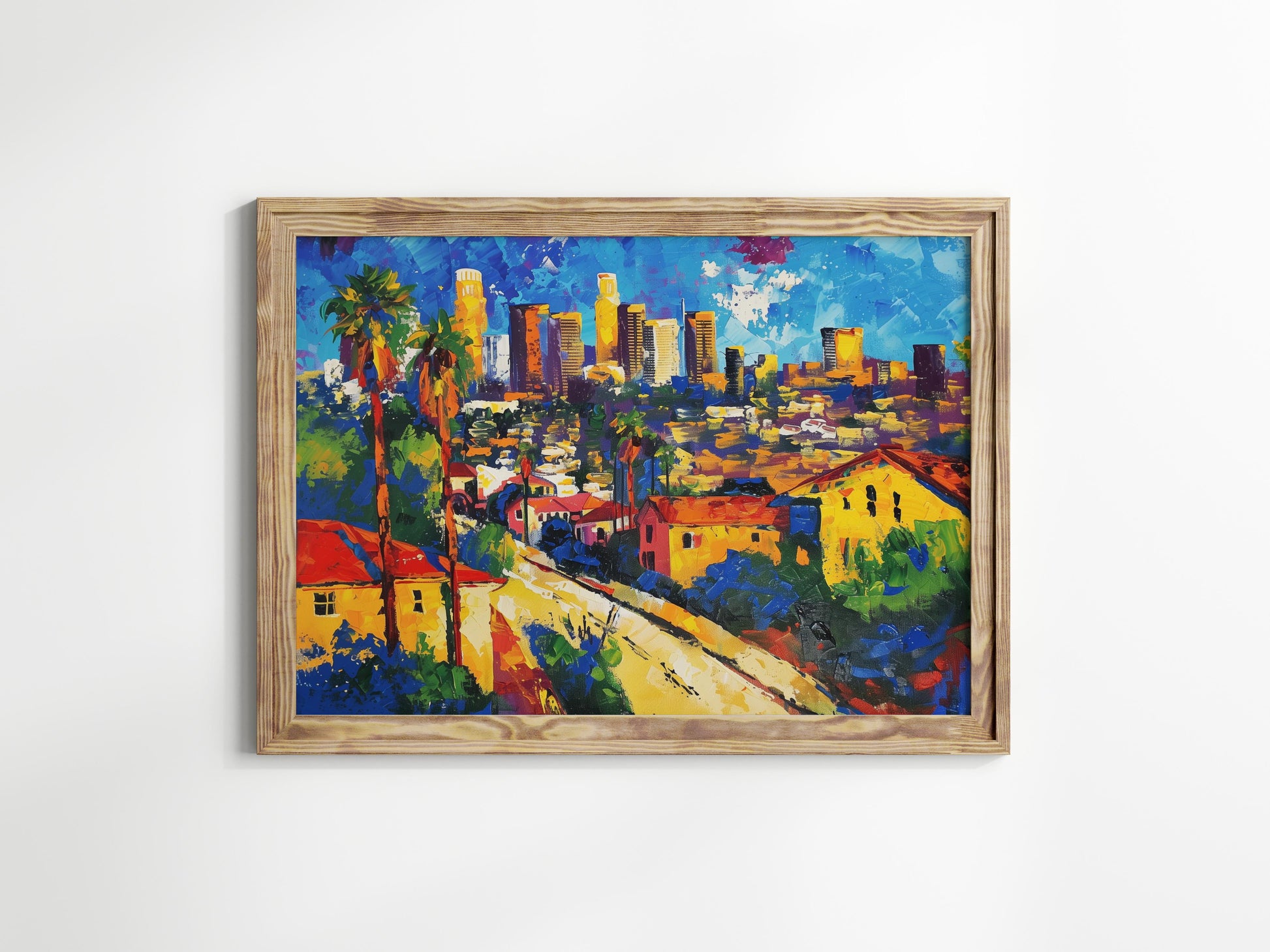 Lights of Los Angeles - A Tribute to the City of Angels by Isabella Conti- Cityscape, Urban Scenery, Luminosity, Designer Piece, Dynamic Expressionism