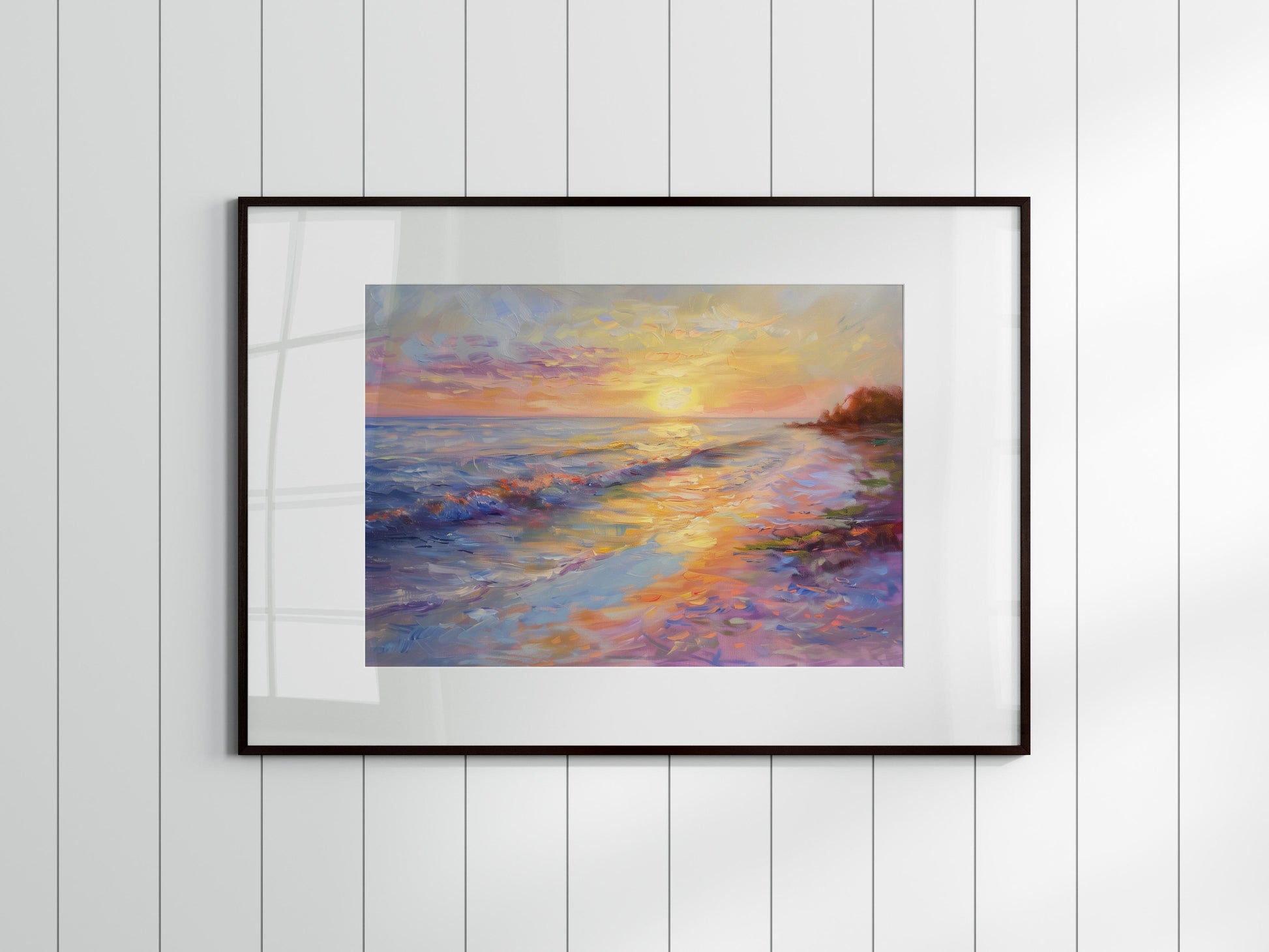 Dawn on the Coastal Horizon- Dawn, Dynamic, Morning twilight, Art collector, Porto